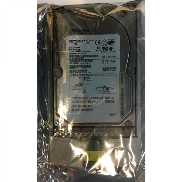 176493-003 - Compaq 36GB 10K RPM SCSI 3.5" HDD Ultra 3, w/tray