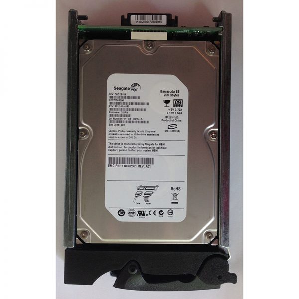 9BL148-090 - EMC 750GB 7200 RPM SATA 3.5" HDD all CX4's, CX3-80, -40, -40C, -40F, -20, -20C, -20F, series 15 bay enclousures