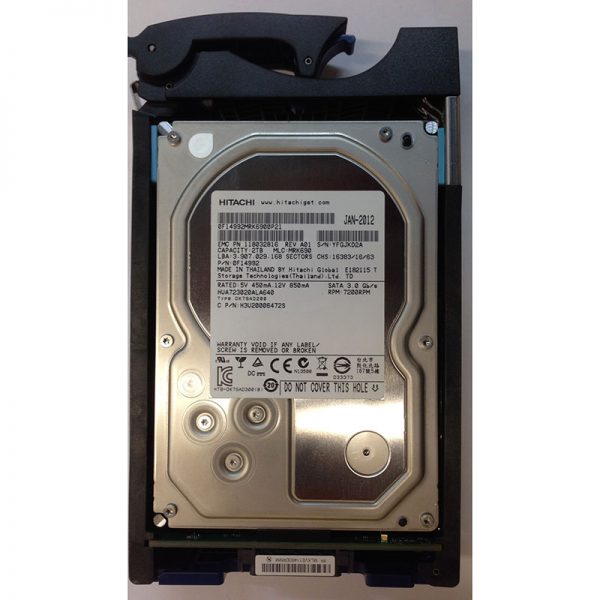 118032816 - EMC 2TB 7200 RPM SATA 3.5" HDD for all CX4's, CX3-80, -40, -40C, -40F, -20, -20C, -20F,-10C series 15 bay enclosures.