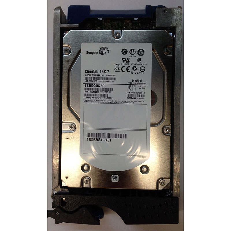 118032661 – EMC 600GB 15K RPM FC 3.5″ HDD for all CX4’s, CX3-80, -40, -40C,  -40F, -20, -20C, -20F, -10C series 15 disk enclosures