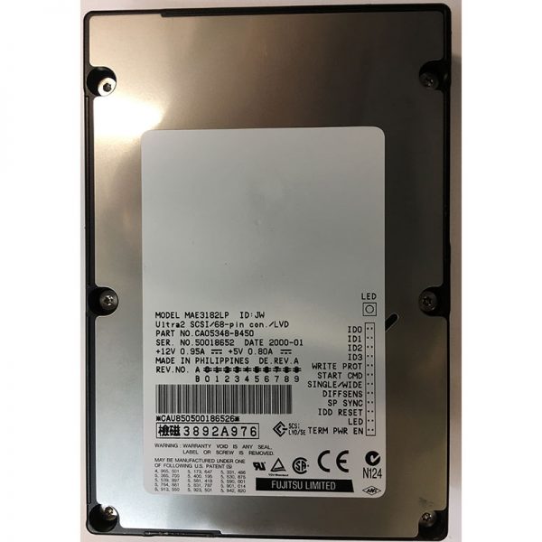 MAE3182LP - Fujitsu 18GB 7200 RPM SCSI 3.5" HDD 68 pin