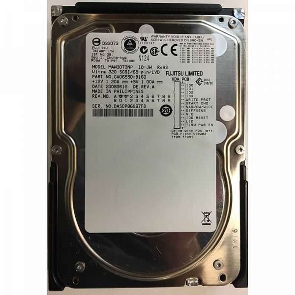 CA06550-B160 - Fujitsu 73GB 10K RPM SCSI 3.5" HDD 68 Pin