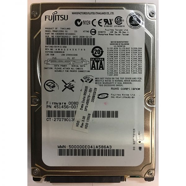 CA06855-B31600C1 - Fujitsu 120GB 7200 RPM SATA 2.5" HDD