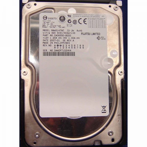 MAW3147NC - Fujitsu 147GB 10K RPM SCSI 3.5" HDD U320, 80 pin