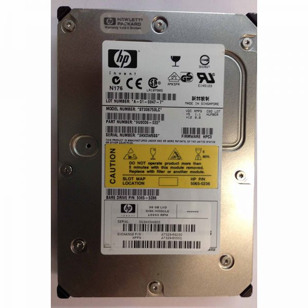 5065-5286 - HP 36GB 15K RPM SCSI 3.5" HDD U320 80 Pin