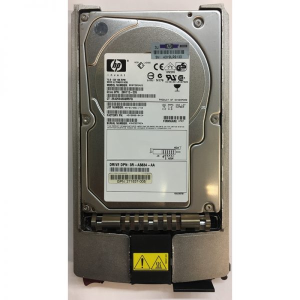 271837-008 - HP 73GB 10K RPM SCSI 3.5" HDD U320 80 pin Seagate 9V006-041 version