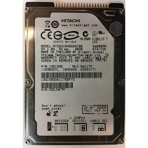 HTS541040G9AT00 - Hitachi 40GB 7200 RPM IDE 2.5" HDD