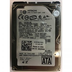 HTS543280L9A300 - Hitachi 80GB 5400 RPM SATA 2.5" HDD