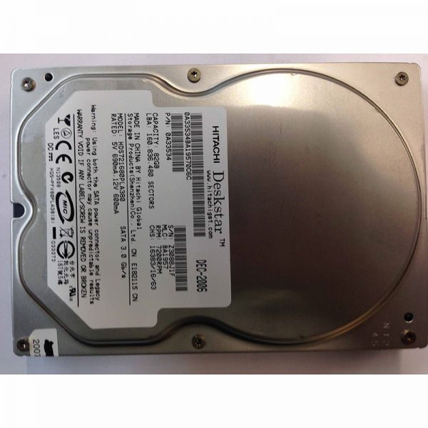 0A33534 - Hitachi 80GB 7200 RPM SATA 3.5" HDD