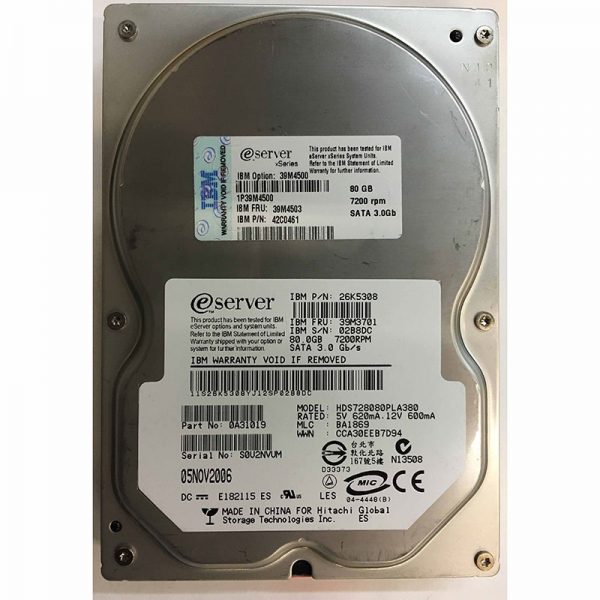 39M4503 - IBM 80GB 7200 RPM SATA 3.5" HDD Hitachi version