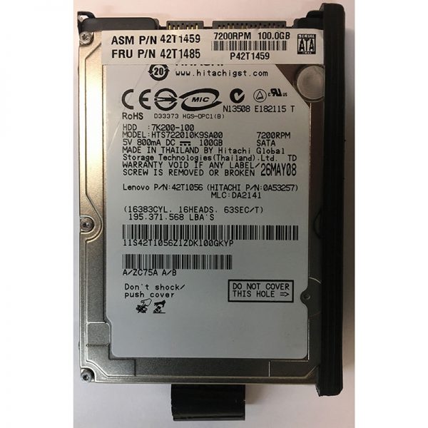 HTS722010K9SA00 - Hitachi 100GB 7200 RPM SATA 2.5" HDD