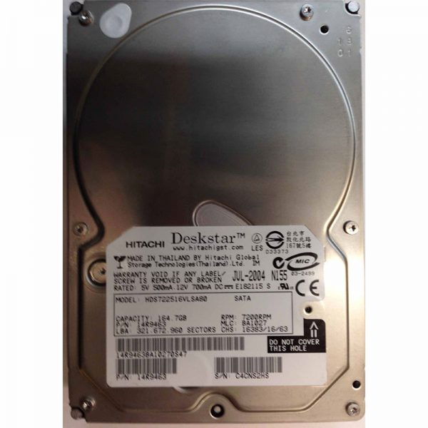 14R9463 - Hitachi 164GB 7200 RPM SATA 3.5" HDD