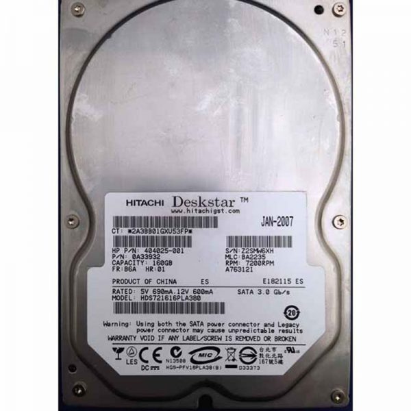 404025-001 - HP 160GB 7200 RPM SATA 3.5" HDD