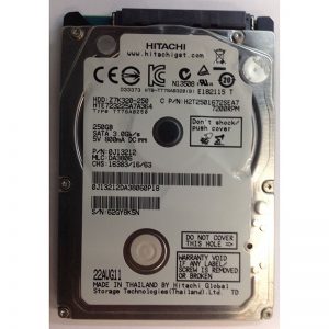 H2T2501672SEA7 - Hitachi 250GB 7200 RPM SATA  2.5" HDD