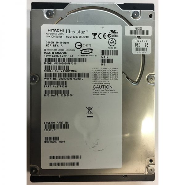 HUS103030FLF210 - Hitachi 300GB 10K RPM FC 3.5" HDD