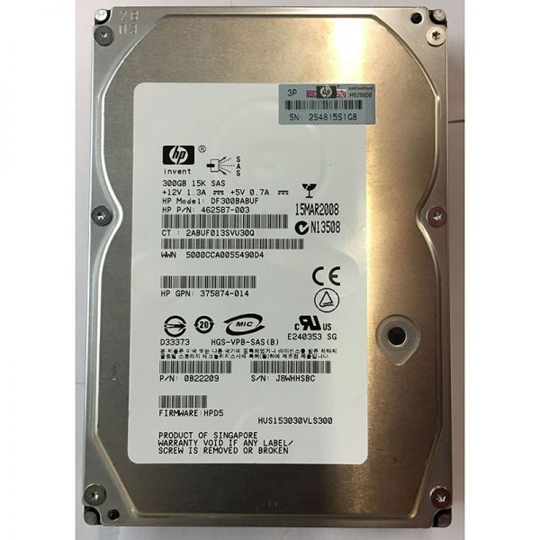375874-014 - HP 300GB 15K RPM SAS 3.5" HDD
