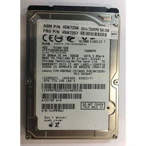 HTS725050A9A364 - Hitachi 500GB 7200 RPM SATA 2.5" HDD