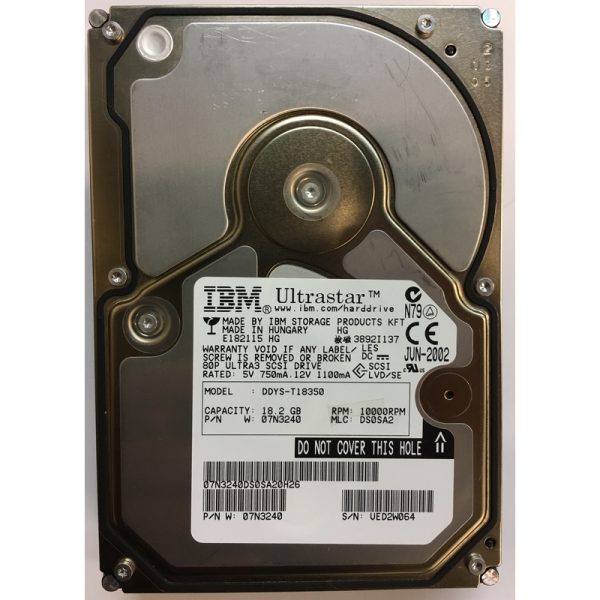 DDYS-T18350 - IBM 18GB 10K RPM SCSI 3.5" HDD U160