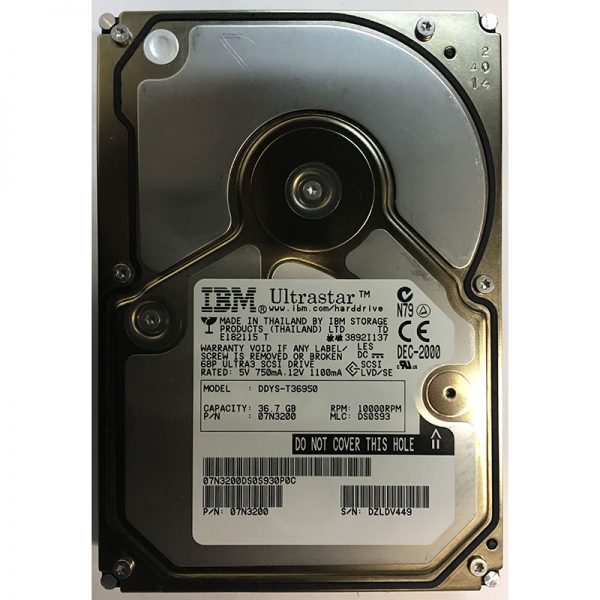 DDYS-T36950 - IBM 36GB 10K RPM SCSI 3.5" HDD U320 80 pin