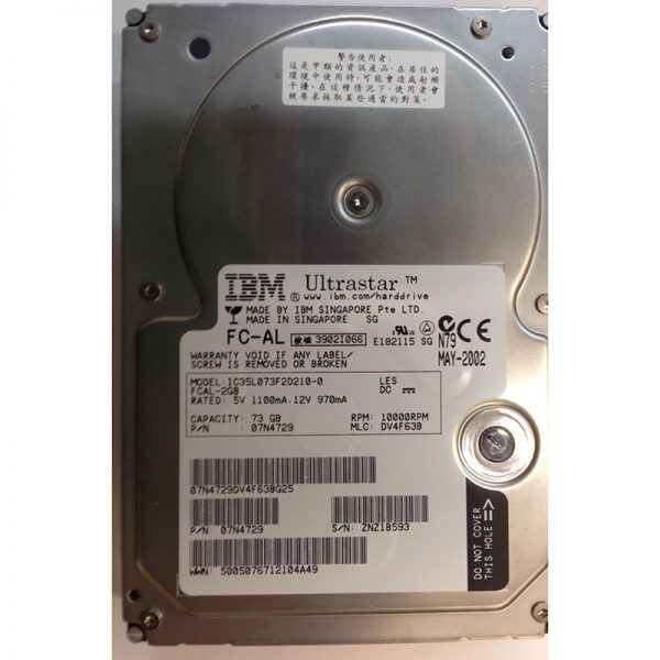 IC35L073F2D210-0 - IBM 73GB 10K RPM FC 3.5" HDD