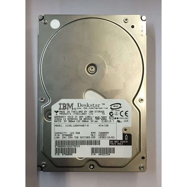 07N8086 - IBM 123GB 7200 RPM IDE 3.5" HDD