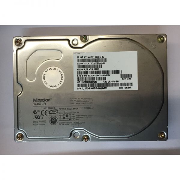 D740X-6L - Maxtor 20GB 7200 RPM IDE 3.5" HDD