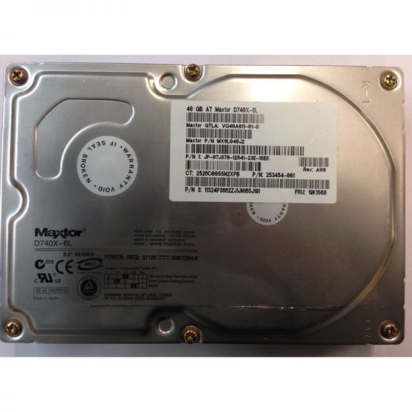VQ40A492-01-N - Maxtor 40GB 7200 RPM IDE 3.5" HDD