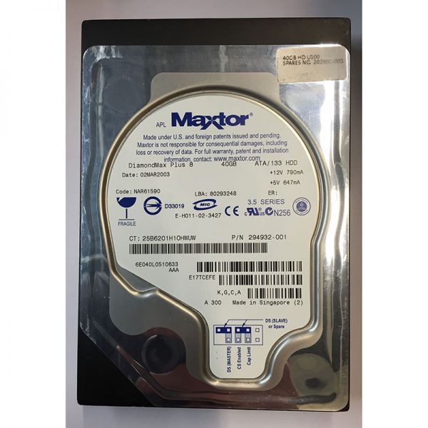 6E040L0510633 - Maxtor 40GB 7200 RPM IDE 3.5" HDD