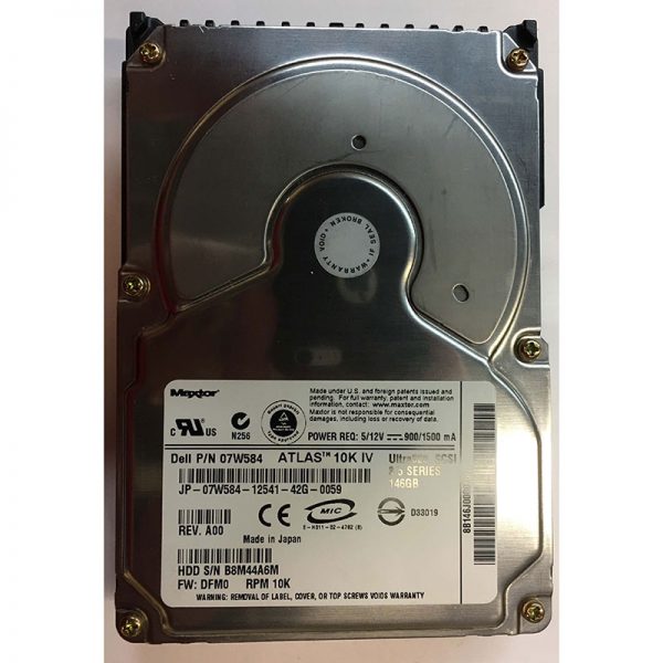 8B146J008075G - Maxtor 146GB 10K RPM SCSI 3.5" HDD U320 80 pin