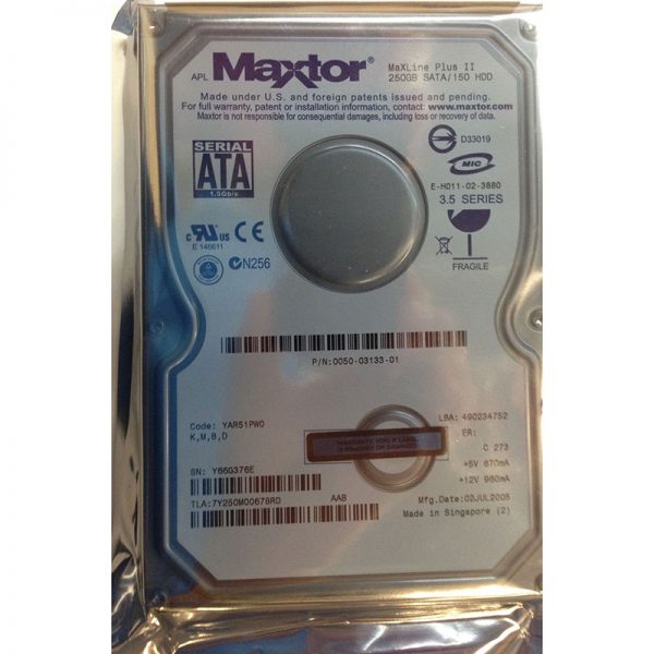 7Y250M00678RD - Maxtor 250GB 7200 RPM SATA 3.5" HDD