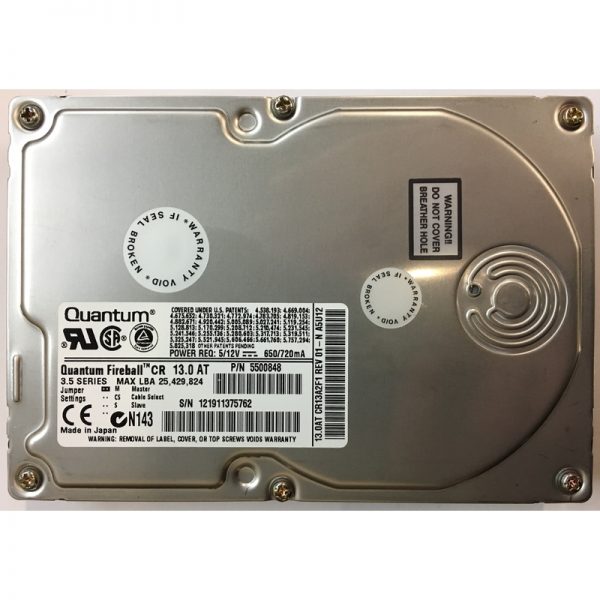 CR13A2F1 - Quantum 13GB 5400 RPM IDE 3.5" HDD