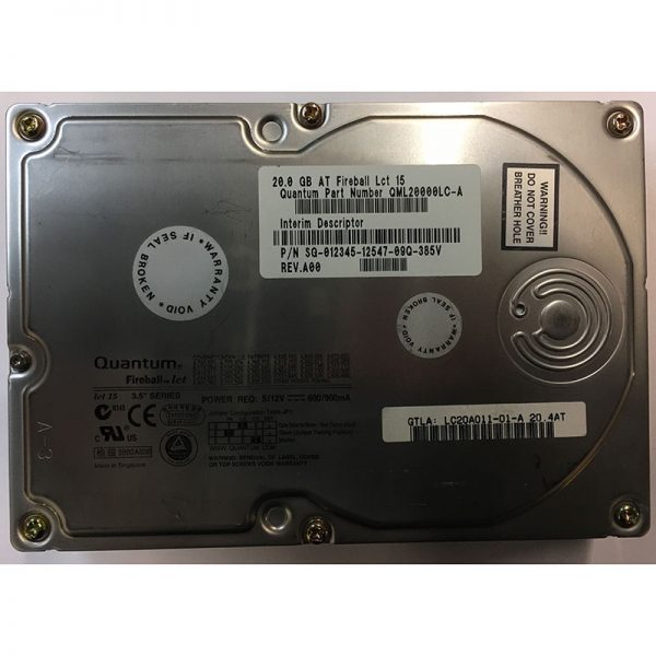 QML20000LC-A - Quantum 20GB 5400 RPM IDE 3.5" HDD