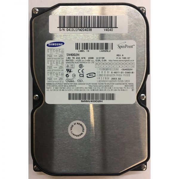 SV4002H - Samsung 40GB 5400 RPM IDE 3.5" HDD