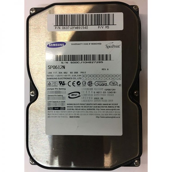 0637J2FW891540 - Samsung 60GB 7200 RPM IDE 3.5" HDD