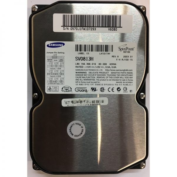 SV0813H - Samsung 80GB 7200 RPM SATA 3.5" HDD