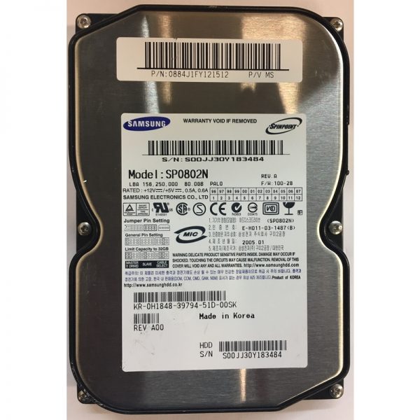 0H1848 - Dell 80GB 7200 RPM IDE 3.5" HDD