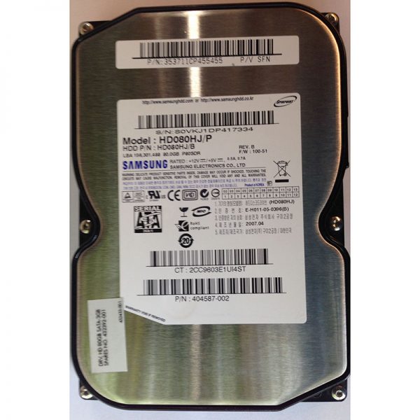 404587-002 - HP 80GB 7200 RPM SATA 3.5" HDD HP 391945-001 version