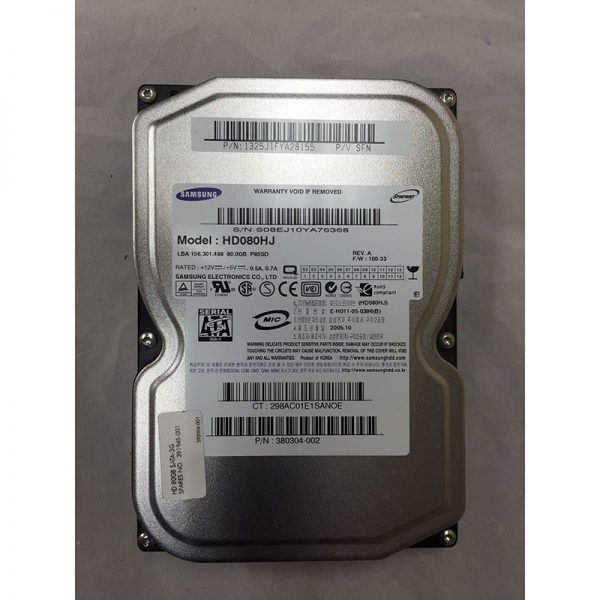 HD080HJ - HP 80GB 7200 RPM SATA 3.5" HDD