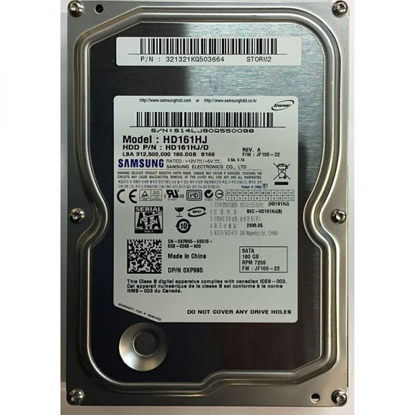 321321HQ523781 - Samsung 160GB 7200 RPM SATA 3.5" HDD