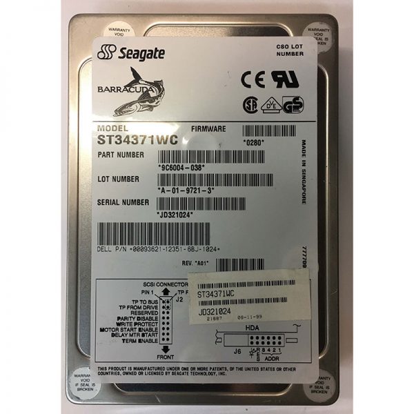 9C6004-038 - Seagate 4.3GB 7200 RPM SCSI 3.5" HDD ultra wide 80 pin