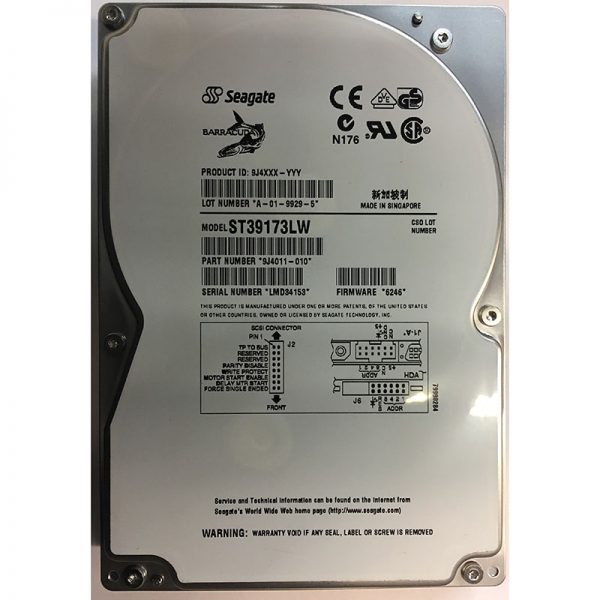 ST39173LW - Seagate 9.1GB 7200 RPM SCSI 3.5" HDD 68 pin