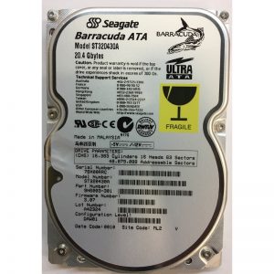 ST320430A - Seagate 20GB 7200 RPM IDE 3.5" HDD