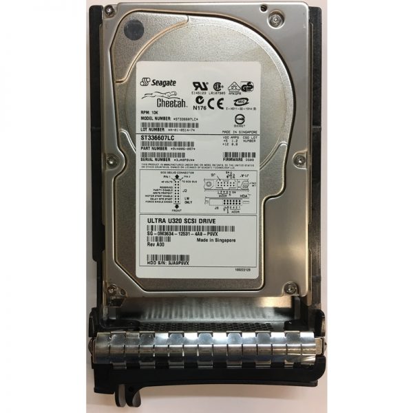 0M3634 - Dell 36GB 10K RPM SCSI 3.5" HDD U320 80 pin with tray