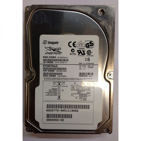 3900050-02 - Sun 36GB 10K RPM SCSI 3.5" HDD U160 80 pin