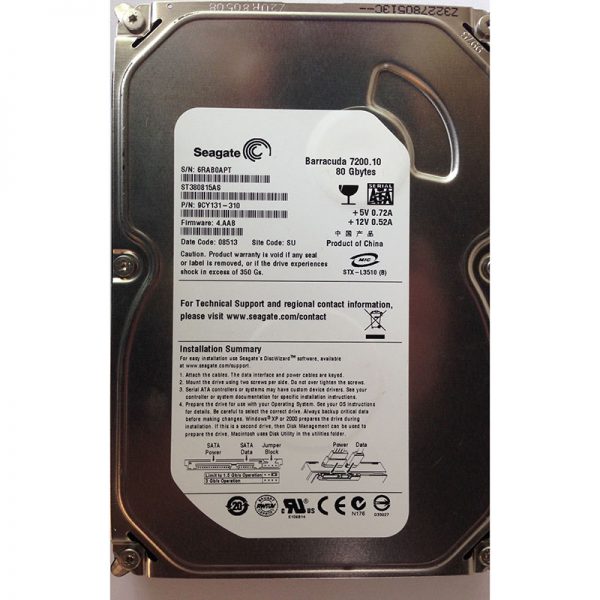 9CY131-310 - Seagate 80GB 7200 RPM SATA 3.5" HDD