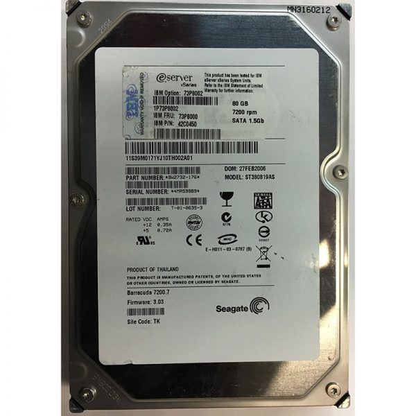 39M0171 - IBM 80GB 7200 RPM SATA 3.5" HDD