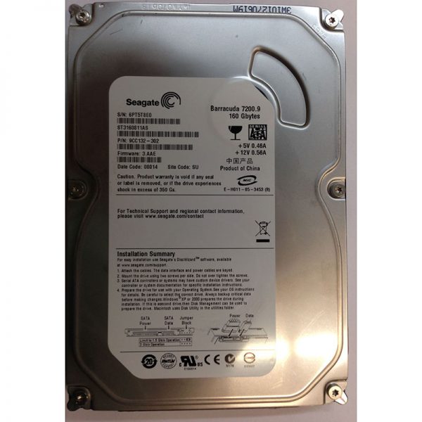 ST3160811AS - Seagate 160GB 7200 RPM SATA 3.5" HDD