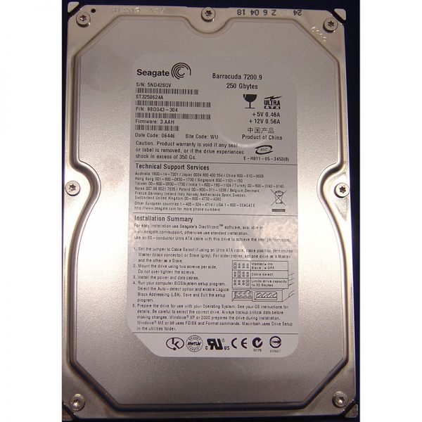 ST3250624AS - Seagate 250GB 7200 RPM SATA 3.5" HDD