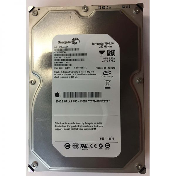 655-1357B - Apple 250GB 7200 RPM SATA 3.5" HDD