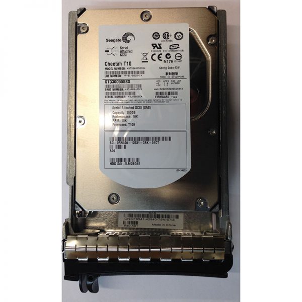 9DJ066-052 - Seagate 300GB 10K RPM SAS 3.5" HDD w/ tray